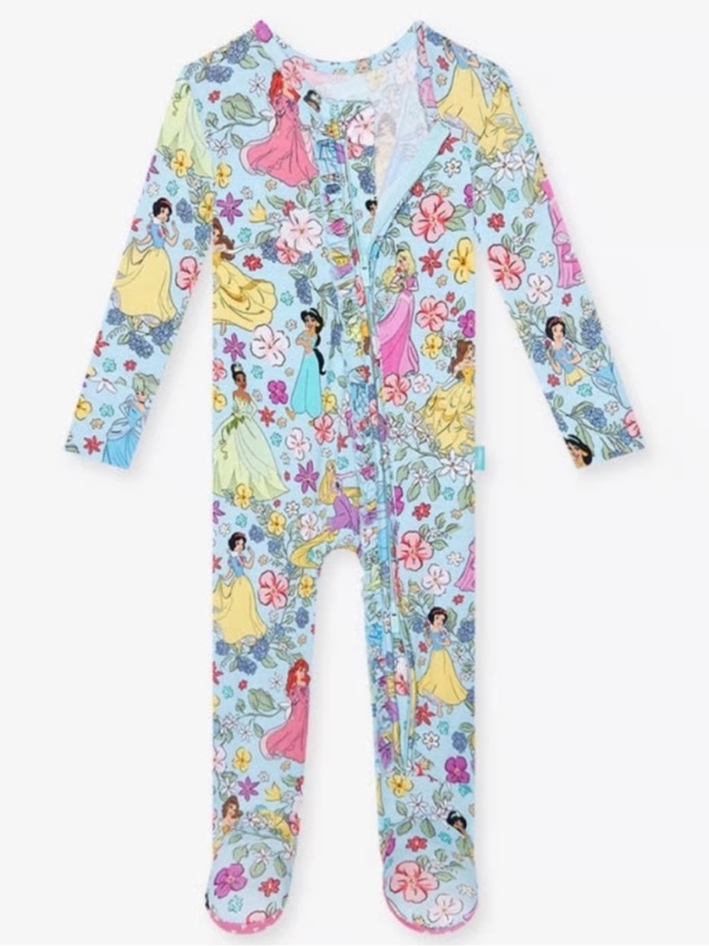 POSH PEANUT Disney Princess Ruffle Zipper Footie